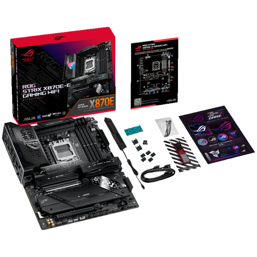 Rogstrix x870e-e Gaming WiFi Motherboard unterstützt CPU 9900x/9950x/9800x3d (AMD x870E/Socket AM5) [Trendy E-Sports] x870E-e