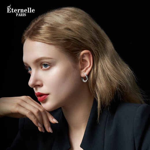 Eternelle French eternal French light luxury sterling silver earrings niche cold style earrings high-end earrings birthday gift