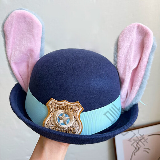 Yan Fangnuo Judy Hat cosplay Rabbit Judy Crazy Animal Headdress Rabbit Police Officer Children's Ear Hat Judy Rabbit 54~57CM Hat