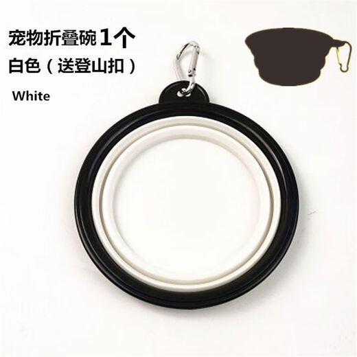 Junkiss Pet Folding Bowl Dog Silicone Dog Bowl Outdoor Travel Portable Drinking Bowl Cat Food Bowl Orange + Blue 2 Pack Small Dogs (350ML)