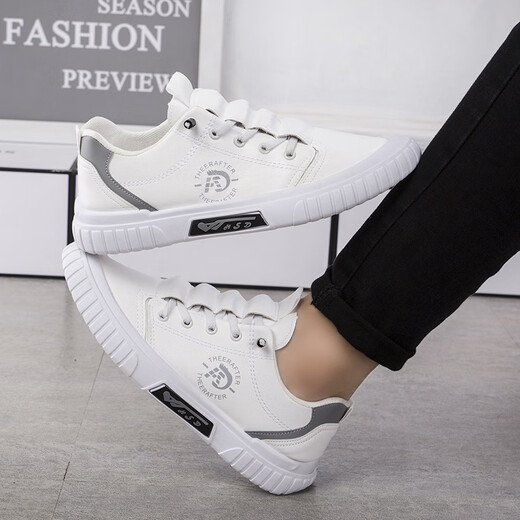 Changxiang Huili shoes for men 2025 spring and summer new style breathable student sports and casual men's shoes white shoes men's soft sole shoes FH-Dingli XF719 white 39