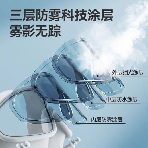 
Drifting goggles waterproof swimming goggles large frame for men and women waterproof and anti-fog HD swimming glasses children's swimming goggles white high definition large frame - adult model (K690) swimming set - [storage box + nose clip + swimming cap]