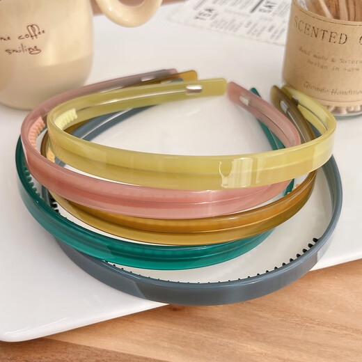 Sarah Deere Korean FRANCE French retro wide-brimmed headband solid color toothed anti-slip headband blogger's same temperament hairpin black