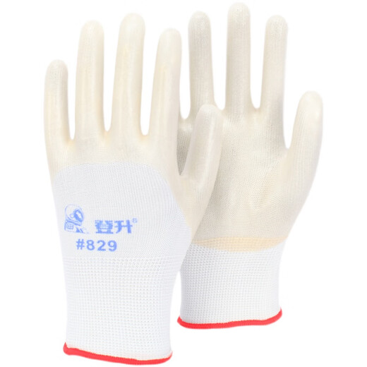 Customisierte echte 829 Klebstoff imprägnierte PVC-Geruchshandschuhe mit kräftigem ölresistenten wasserdichten und atmungsaktiven, vollständig hängenden Klebstoffsäure-resistenten alkali-resistenten Workshop für Dengeng 829pvc-Handschuhe 12 Doppelpackung L l
