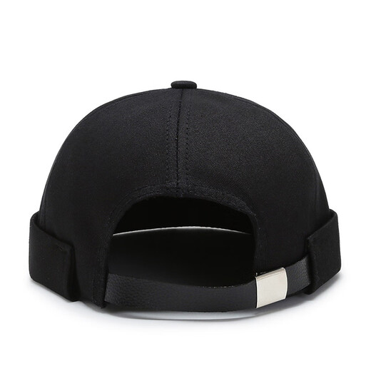 New fashion four-season landlord hat men street trendy hip-hop hat brimmed melon skin hat women light board hat women trendy black gold embroidery adjustable