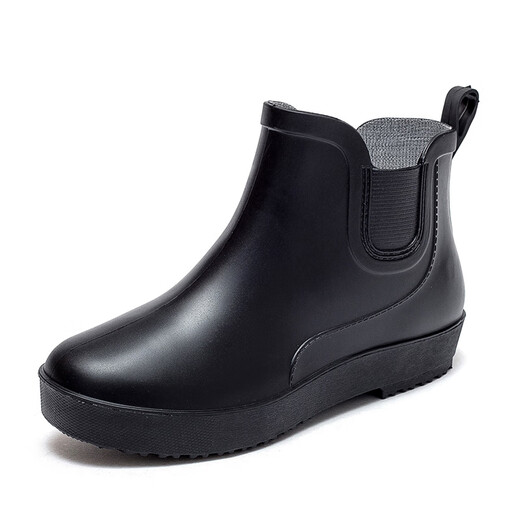 Shurong modische Regenschuhe Frauen kurze Regenstiefel Dicke alleinige Küche nicht rutschern im Freien mit Gummischuhen wasserdichte Outdoor-Angelauto Waschwasserschuhe Frauen Grün 38