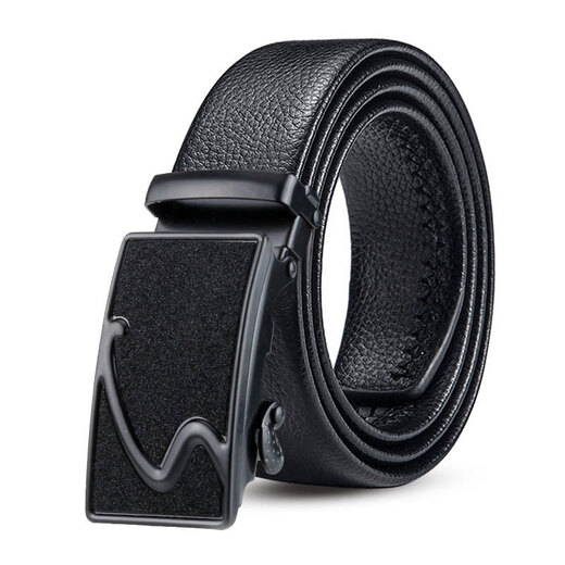Lucy Landy men's automatic buckle trousers waistband buckle belt for young and middle-aged people Korean trend version pebbled business casual belt Stars-One 120cm