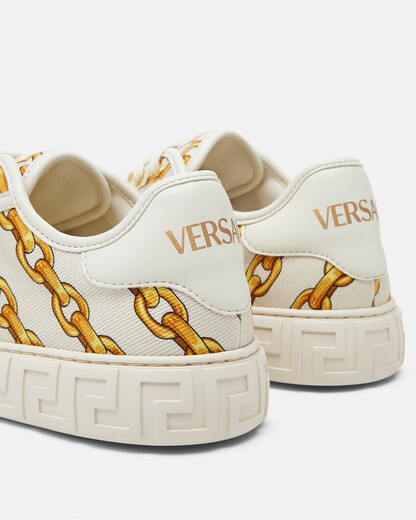 Versace (Versace) 25SS Greca Low Top Chaussures décontractées Couleur des femmes 10135681A13792 20 35