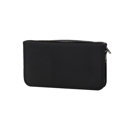 无印良品（MUJI） 聚酯纤维 护照夹 带透明内袋驾驶证行驶证件护照本卡包 ZF0S114 黑色 约宽23.5×长13×厚度2.5cm