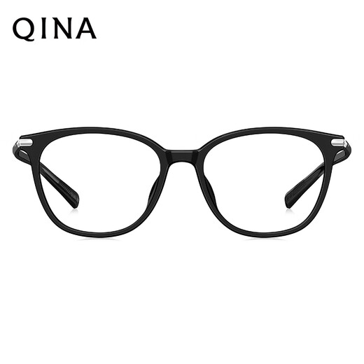 Qina (QINA) myopia glasses 25 new quality board glasses frame cat eye non-face optical mirror female QJ5188B10