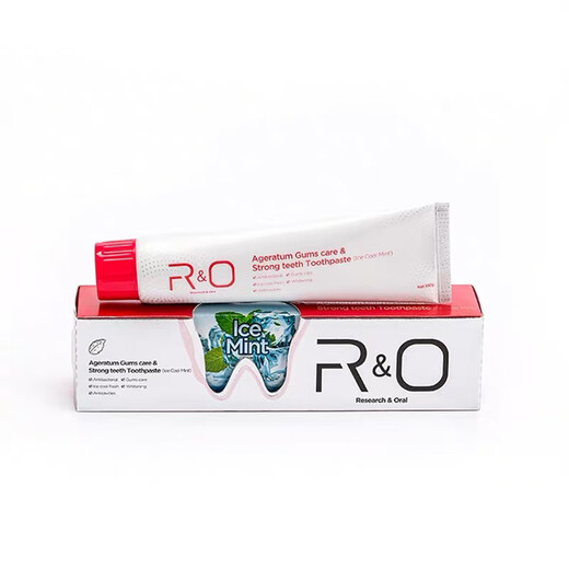 R&O牙膏薄荷冰爽清新口气美白护龈去渍去垢美国原装进口100g