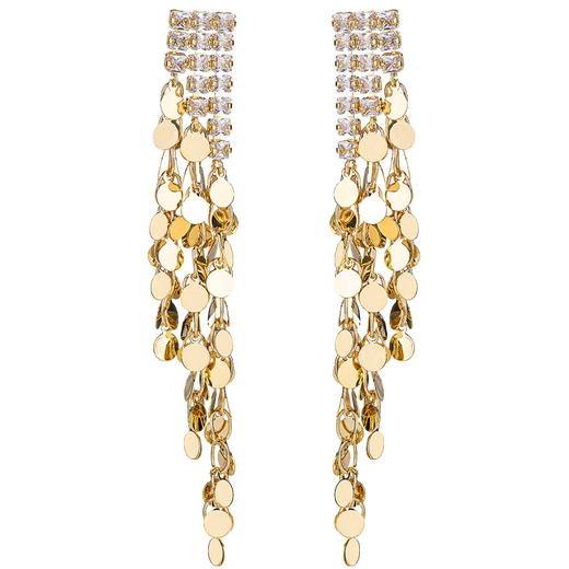 Qlady long tassel earrings for women 2023 temperament high-end earrings niche design light luxury earrings birthday gift