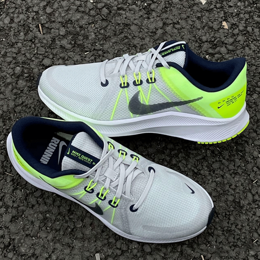 
Nike (NIKE) running shoes men's shoes 2025 summer new sports shoes Quest 4 flying wire mesh shock-absorbing and breathable light and casual gray fluorescent yellow-green DA1105-003 Explorer 4 generation 42.5