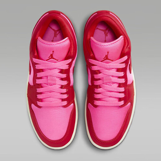 Nike (NIKE) Jordan 1 Low SE Silk Satin Cushioning Comfortable Breathable Women's Board Shoes Low Top Sports Casual Shoes Red FB9893-600 38.5