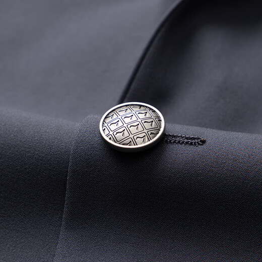 Qipai suit men's business formal flat lapel gray groom's wedding dress two-piece set 126JC70970 Ash 50 B 180/100B