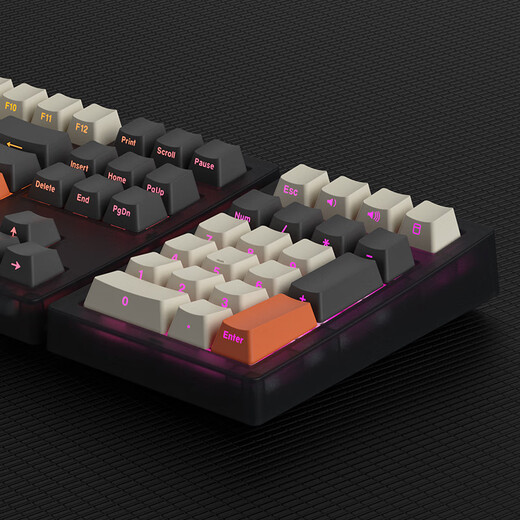 腹灵MK870Pro&MK-Pad 108键黑莓侧刻机械键盘三模黑曜石蓝牙有线无线蓝牙客制化电脑游戏办公 三模黑曜石（含MK-Pad）-大碳侧刻 Box白轴V2