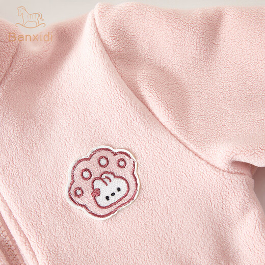 Banxidi Girls' Jacket Spring and Autumn 2025 New Children's Clothes Fashionable Baby Girl Three-in-One Removable Autumn Clothing Children's Clothes Pink Three-in-One Polar Fleece Liner 100 cm