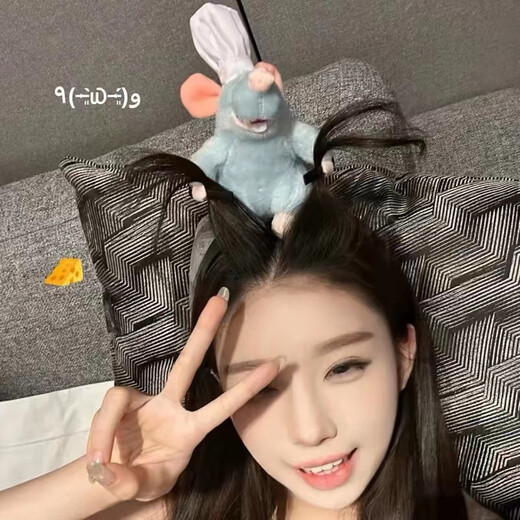 Dai Yan Funny Headband Female Ratatouille Afro Face Wash Headband Cute Doll Cartoon Fun Hairpin Funny Rabbit Headband