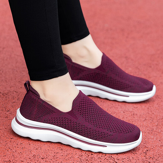 
Zuli Jianai Daddy's Older Shoes for Women Middle-aged and Elderly Walking Shoes for Spring and Autumn Wide Fat Foot Mesh Breathable Non-Slip Soft Sole Casual Shoes 9928 Light Gray Women's Style 38