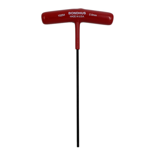
BONDHUS original American Borton T-shaped hexagonal wrench T-handle internal hexagonal imported hardware tools T-shaped wrench hexagonal edge metric flat head 2.5mm 152mm (15254)