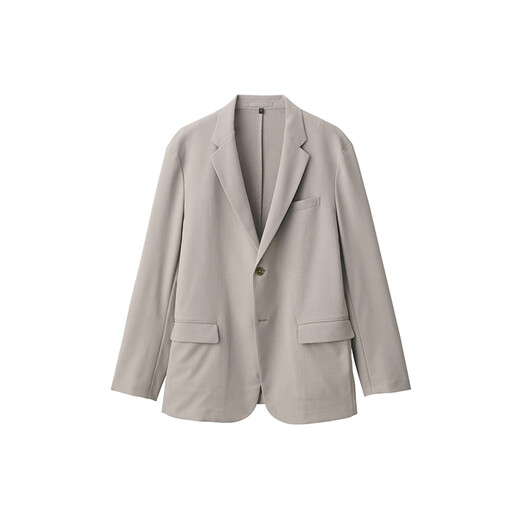 无印良品（MUJI）男式 易打理 弹力 夹克男士外套男款春秋款 西装小西服AD0V0A4S 浅灰棕色 XL (180/104A)