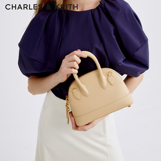 CHARLES&KEITH女士幻宙单肩斜挎贝壳包生日礼物CK2-30151151 Beige米色 S