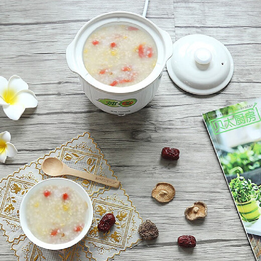 Tianji mini small stew pot electric stew cup household ceramic liner small porridge casserole stew for one person baby stew cup for 1 person about 2 bowls capacity 0.6L