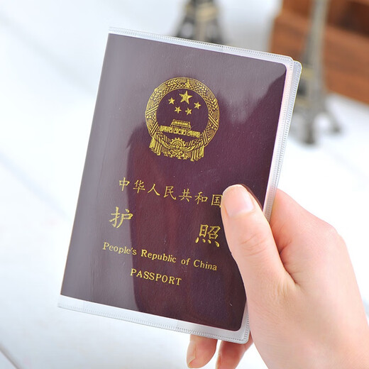 墨凛多功能防水护照套保护套磨砂透明护照证件套PVC卡套放证件的卡包 【护照套】磨砂 1个装