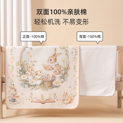 Rhinesen baby diaper pad pure cotton waterproof and breathable children's baby sheets washable large size menstrual period mattress reading time 7A antibacterial recommended to buy 2-3 pieces 80*100cm