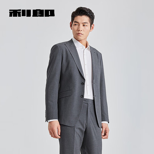 Lilan suit suit men's lapel collar two buttons spring 25 new wedding groom suit business men's formal wear black and blue (G5CXF021SA) 175A 175/88A trousers 175/82A