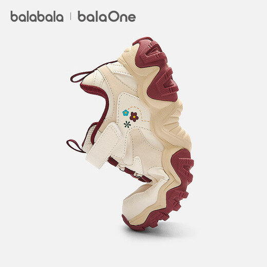 Balabala children's shoes children's sports shoes girls thick-soled shoes spring and autumn 2026 new trendy boys' jogging shoes red new year trend