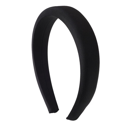 Sen's satin sponge hairband for women 2025 new high-ceiling face-showing small black hairpin headband light luxury hair hole black