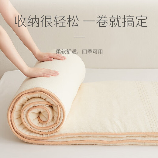 Dapu intérieur et extérieur un matelas en coton, matelas de pneu nu coton coton coton coton, pliage chaud à double ménage épaissis, matelas en coton nu (pneu de matelas en coton) 150x200cm rempli 5 Jin [Jin est égal à 0,5 kg]