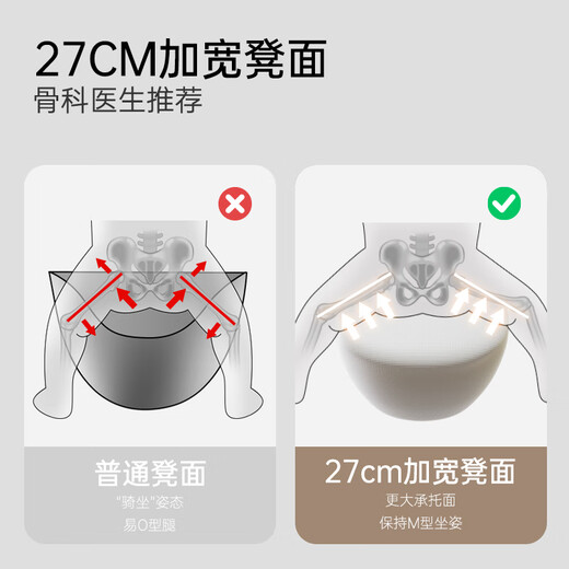 朗纳铂Air婴儿腰凳背带二合一小月龄多功能外出轻便透气抱娃神器 【香槟色】赠口水巾