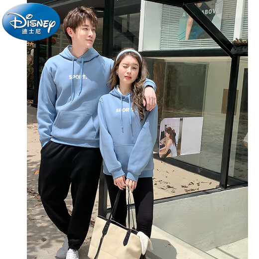 Disney Autumn and Winter parent-child clothing for a family of four blue sweatshirts 2025 new trendy family clothing Western mother-daughter clothing class uniforms denim blue spring and autumn sweatshirts 100 cm 22-30Jin Jin equals 0.5 kg