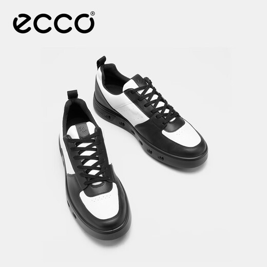 ECCO* men's sneakers, casual sneakers, round toe thick-soled casual shoes, same style as male stars, street 720 520814 HL black/white 52081450669 42