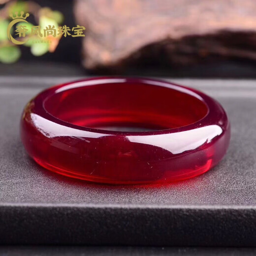 Fat Donglai's same style beeswax bracelet Baltic Sea natural blood amber red amber women's gift wine red bracelet chicken blood amber bracelet width 22MM inner diameter 62MM