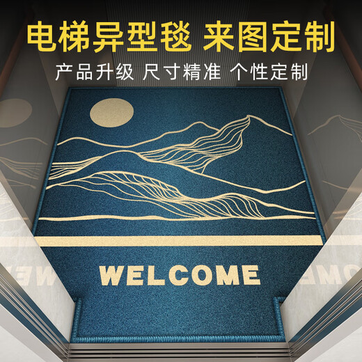 Shannixiu elevator carpet car mat wear-resistant, non-slip, water-absorbent and soil-rubbing foot mats, commercial home LOGO customization