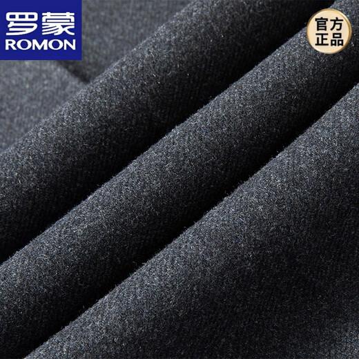 ROMON Woolen Zhongshan Suit Men's Suit Formal Autumn and Winter Thickened Middle-aged and Elderly Dad Jacket Zhongshan Suit Gray 165/70