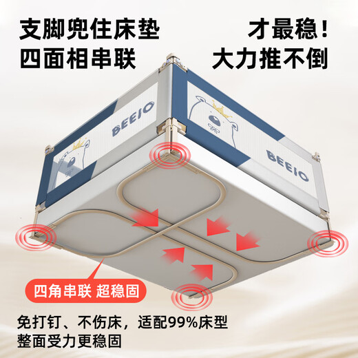 AOTGSSE bed fence crib fence safety guardrail bed side baffle baby anti-fall bed fence no punching [no punching] Crown Bear 2.0 meters single-sided installation
