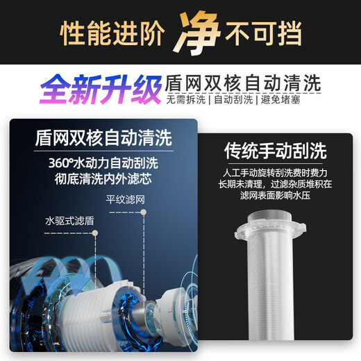 安吉尔前置过滤器家用反冲洗全铜自来水全屋大流量中央净水机3524 第三代升级款前置[送龙头滤芯1