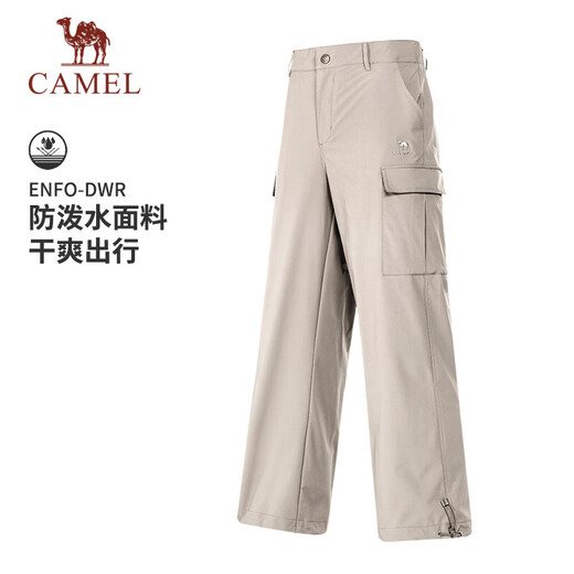 骆驼（CAMEL）防泼水梭织工装裤男直筒运动长裤 Y14CAYL6625 沙漠灰 XL