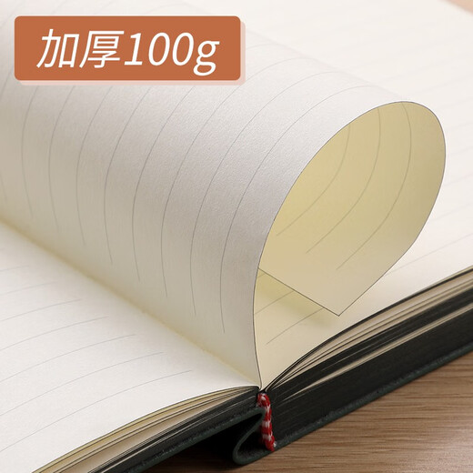 A5高颜值软皮面笔记本本子商务会议工作记录羊巴皮加厚读书本子2024年新款简约ins风手账本文艺精致 684(空白内页款)A5墨绿色(128张/256页