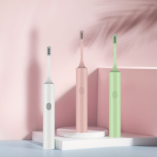 Sonic Electric Electric Tooth щетка Интеллектуальная полностью автоматическая, чувствительная к льду, высокие ценные, домашние путешествия, съемные зубные щетки, мягкие щетинки [Ограниченная покупка] Свежий зеленый + поставляется с 3 щеткой головкой.