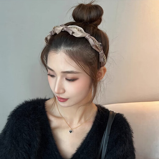Xiangwan hairband hairpin retro high skull headband bow headband female crushed hairband face wash headband hair accessories