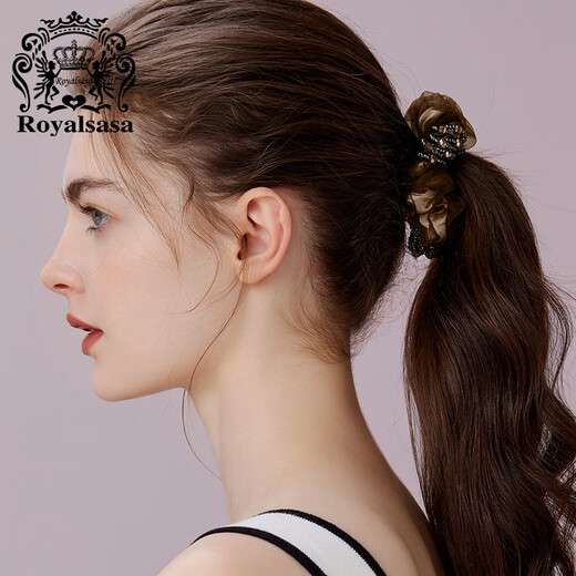 Royal Sasa Hair Accessoires, Haarkreis Perlen Stoff Kopf Blume koreanische Kopfbedeckung handgefertigtes Blumenhaarseil Haarseil Blau 9273