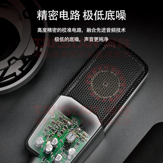 TAKSTAR SM-18 PRO condenser microphone live broadcast microphone condenser microphone instrument recording professional recording singing K studio stage performance 1 black