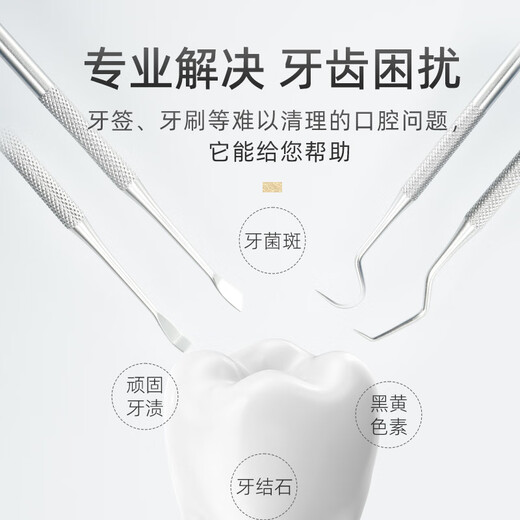 除牙结石刮刀牙齿剔牙神器不锈钢剃口腔护理工具剃牙口刮治器牙龈 牙齿洁治器  6件套装