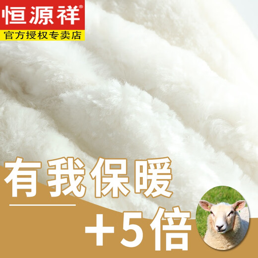 Hengyuanxiang middle-aged and elderly women's wool cotton-padded jacket, fur integrated thickened cotton coat, winter warm cotton coat, real sheepskin jacket, mother's wear, green sheep shearing (whole body wool) 5XL (suitable for 145-165Jin Jin equals 0.5kg)