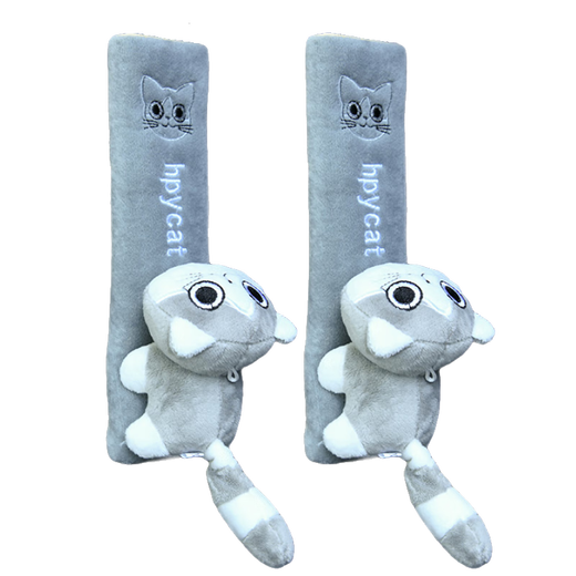 Digalun car seat belt shoulder pad cartoon cute plush neck protection case car interior accessories kitten pair